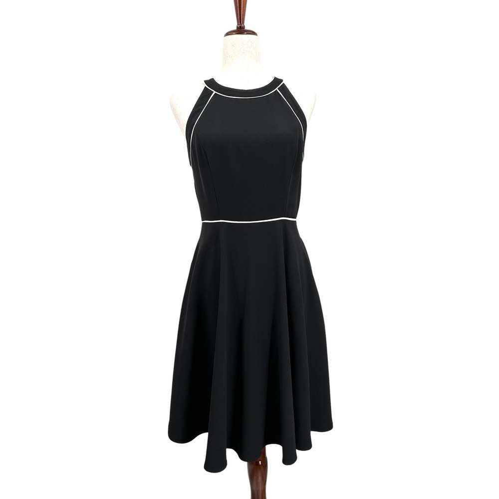White House Black Market Dress Sleeveless Fit & Flare Back Cut-Out Women's 2